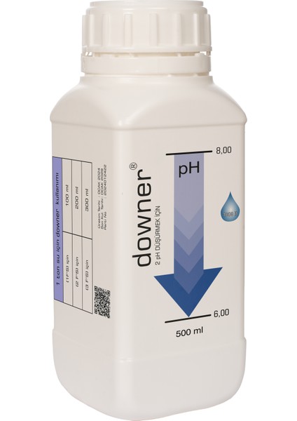 Downer ( Ph Düşürücü ve Etkinlik Arttırıcı ) 500 ml