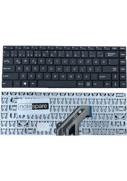 Casper ile Uyumlu Nirvana C350.5005-4U00X-F Notebook Klavye Siyah Delete Tuşlu Versiyon Tr