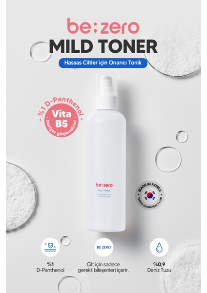 Derma Factory Hassas Ciltler İçin Onarıcı Tonik Derma Factory Be Zero Mild Toner 250 ml