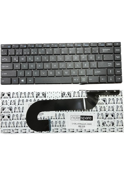 Casper ile Uyumlu Nirvana C350.4000-4C00X Notebook Klavye Siyah Power Tuşlu Versiyon Tr