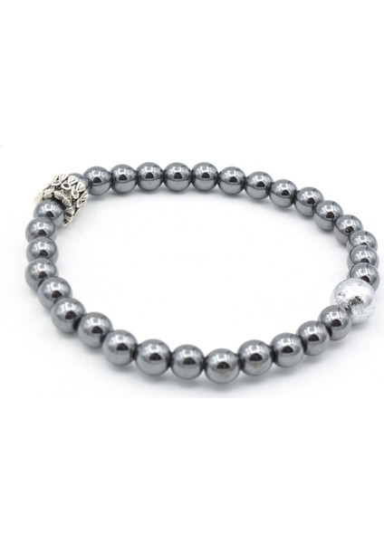 Hakiki Doğal Hematit ve Gibeon Göktaşı Bileklik modelleri