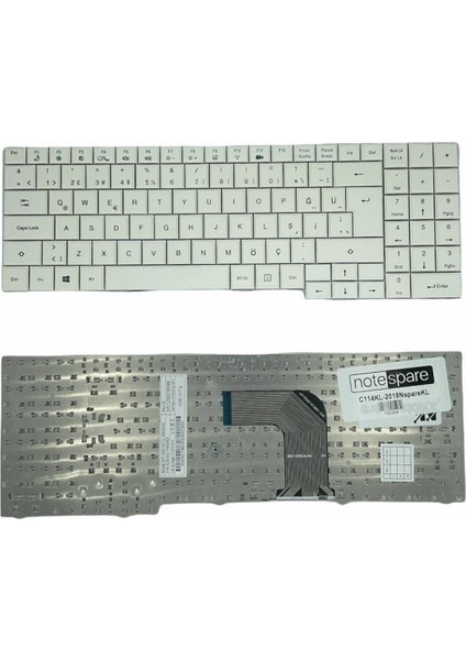 Casper ile Uyumlu Nirvana MB55, MB55II1, MB5X, MB55IN1-3, MB55INI Notebook Klavye Beyaz Tr