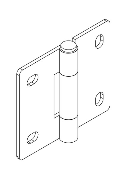 Azra Yapı 50X50 mm 2.5 mm Kalınlığında Sac Metal Yaprak Menteşe