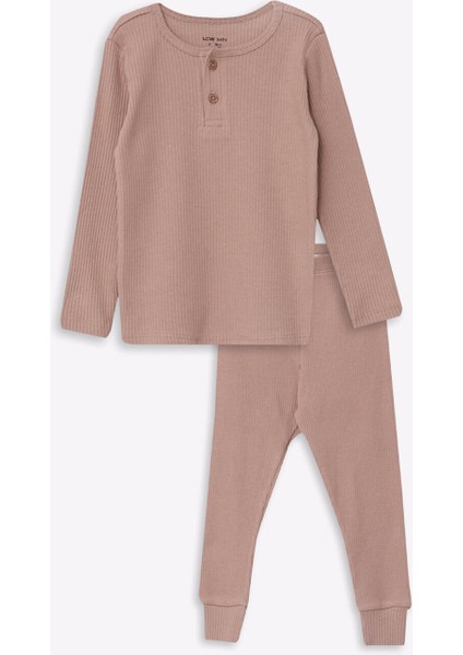 Lcw Baby Bisiklet Yaka Uzun Kol Erkek Bebek Pijama Takımı