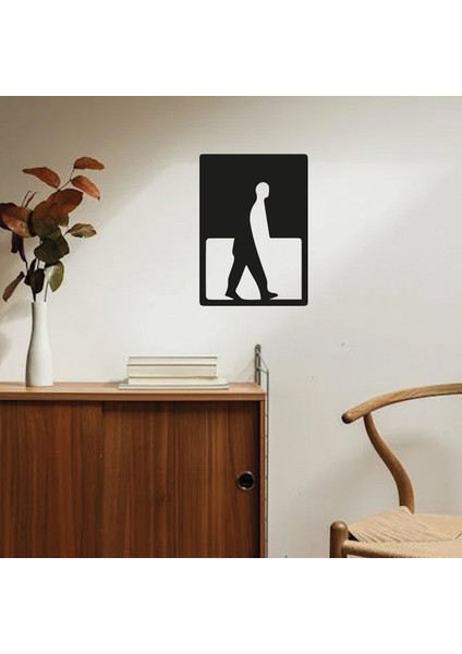 Yürüyen Adam Ahşap Duvar Dekoru Tablo