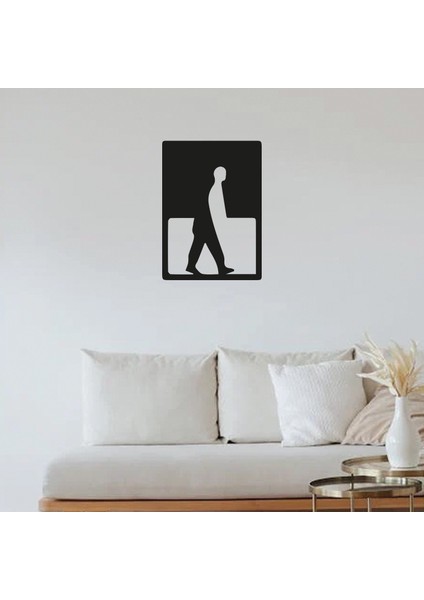 Yürüyen Adam Ahşap Duvar Dekoru Tablo modelleri