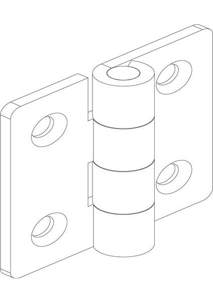 50X50 mm 2mm Kalınlıkta Paslanmaz Çelik Krom Yaprak Menteşe