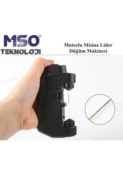 MSO Teknoloji Olta Balıkçılık Pratik Elektrikli Lider Misina Düğüm Makinesi