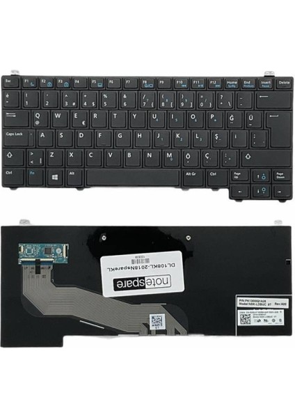 Dell ile Uyumlu PK130WQ1B00, PK130WQ3A28, PK130WQ3B00, PK130WQ4A00 Notebook Klavye Siyah Tr