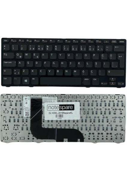 Dell ile Uyumlu Inspiron 14Z-5423, 14Z-3360, 13Z-5323 Notebook Klavye Siyah Tr