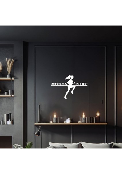 Hareket Hayattır Inspirational Ahşap Duvar Dekoru - Kolay Montaj - 20X30 cm