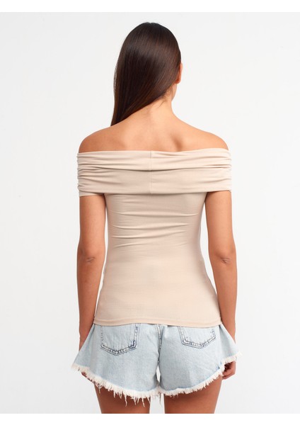 30919 Omuzları Açık Top-Bej fiyatları