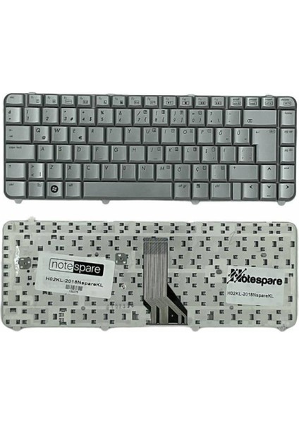Hp ile Uyumlu Pavilion DV5-1011ET, DV5-1020ET, DV5-1021ET, DV5-1040ET Notebook Klavye Gümüş Gri Tr