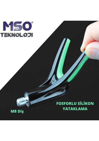 MSO Teknoloji Olta Balıkçılık VIP Silikon Fosforlu Kamış Tutucu Ayak