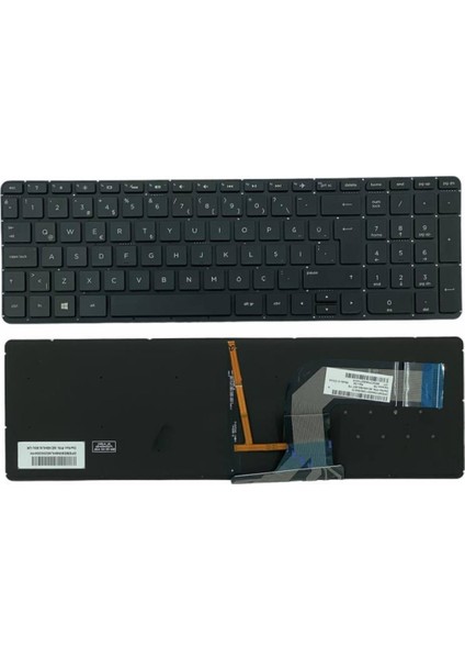Hp ile Uyumlu Pavilion 15-K, 15-P, 17-F Notebook Klavye Işıklı Siyah Tr