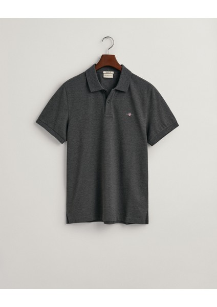 Erkek Gri Regular Fit Logolu Polo 2210.95