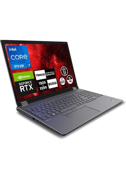 Thinkpad P16 G1 I7-12800HX 64GB 2tb SSD 4gb RTXA1000 Windows 11 Pro Taşınabilir Iş Istasyonu 21D6000YTX 010