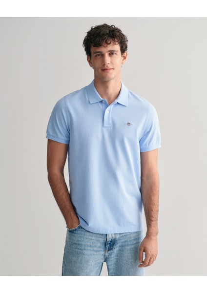Erkek Mavi Regular Fit Logolu Polo 2210.468