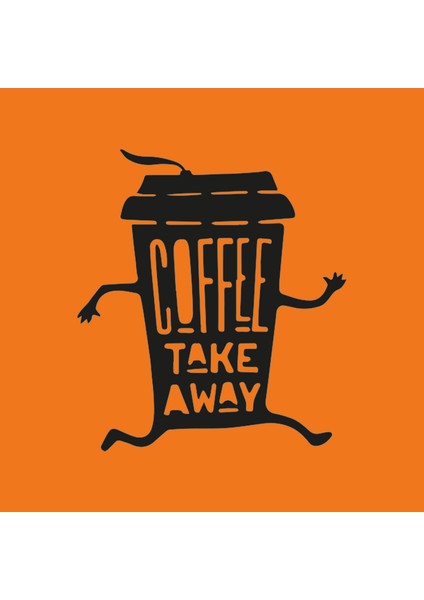 Coffee Take Away Kahve Temalı Duvar Dekorasyonu Ahşap