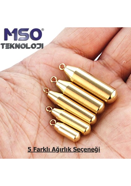 MSO Olta Balıkçılık Misina CNC Pirinç Metal Ağırlık Kurşun