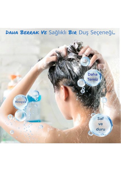 5 Fonksiyonlu Su Tasarruflu Yüksek Basınçlı El Duşu ve 10 Adet Yedek Filtre