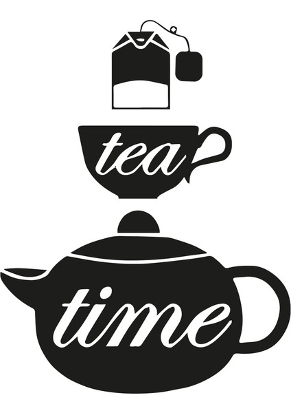 Tea Time Çay Zamanı Figürlü Ahşap Mutfak Duvar Dekorasyonu fiyatları