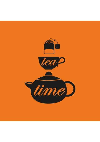 Tea Time Çay Zamanı Figürlü Ahşap Mutfak Duvar Dekorasyonu modelleri