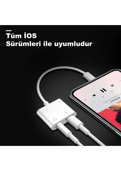 Lightning To 3.5mm Aux + 60W Hızlı Şarj Çevirici.