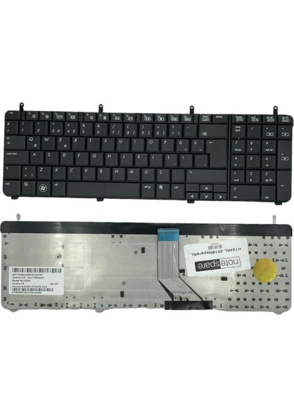 Hp ile Uyumlu Pavilion DV7-2001ET (NP824EA), DV7-2051ET (NS482EA) Notebook Klavye Siyah Tr
