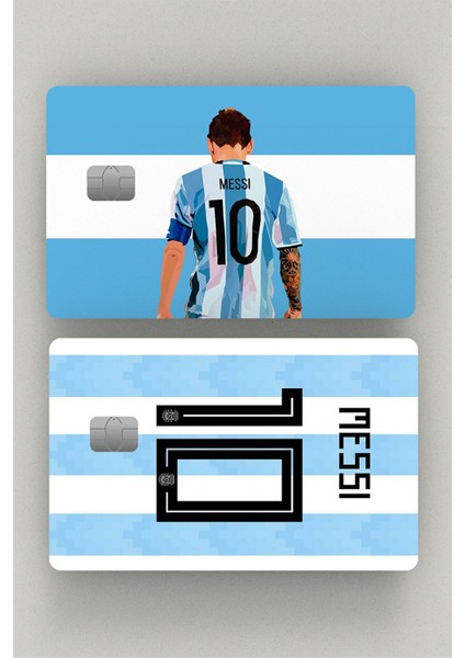 Hediyene Bak G.o.a.t Lionel Messi 2'li Kredi Kartı & Akbil Sticker Kaplama