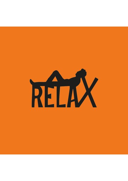 Relax Yazılı Ahşap Duvar Dekoru - 20X35 cm - Çift Taraflı Bant ile Kolay Montaj