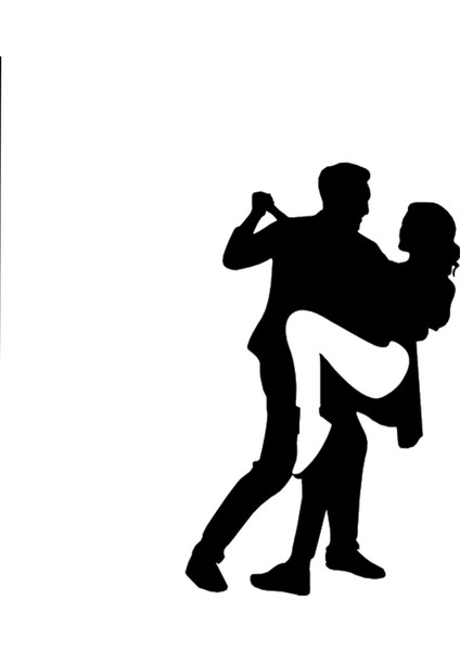 Ahşap Love Tango Dans Eden Çift Duvar Dekoru - Kolay Montaj - 30X20 cm fırsatları