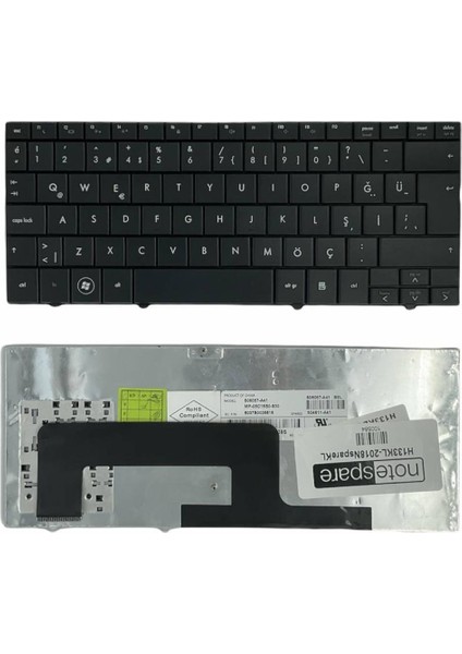Hp ile Uyumlu Mini 110-1000, 110-1100, 110-1101, 110-1200 Notebook Klavye Siyah Tr