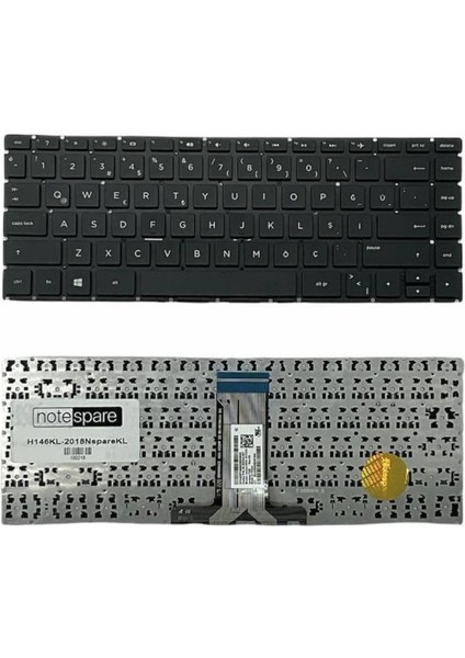 Hp ile Uyumlu 14-BS010NT (2BT03EA), 14-BS012NT (2BT05EA) Notebook Klavye Siyah Tr