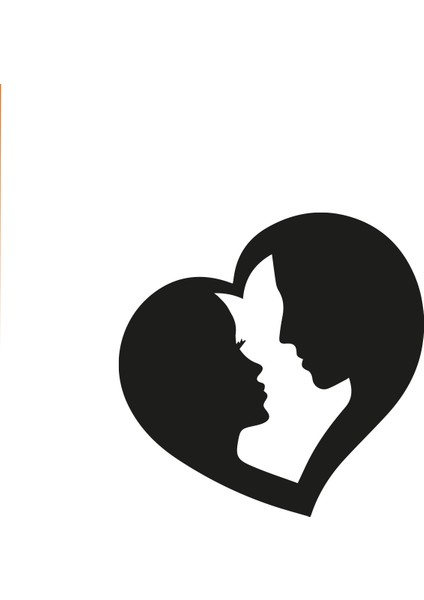 Kalp Içinde Çift Romantik Ahşap Duvar Dekoru - 3 mm Mdf - 35X35 cm fırsatları