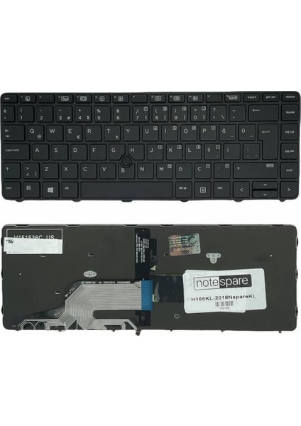 Hp ile Uyumlu Probook 440 G4 Z3A11ES, 440 G4 Z3A12ES Notebook Klavye Işıklı Siyah Tr