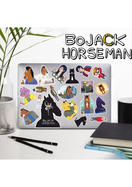 Bojack Horseman Sticker Telefon Laptop Notebook Tablet Defter Matara Stiker Etiket