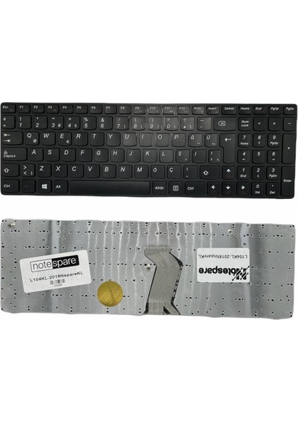 Lenovo ile Uyumlu Ideapad G570, G570A, G570AH, G570E, G570G, G570GL Notebook Klavye Siyah Tr