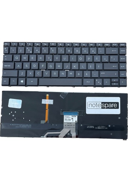 Hp ile Uyumlu Envy 13-AD008NT 2HP25EA, 13-AD100NT 2PR54EA Notebook Klavye Işıklı Siyah Tr
