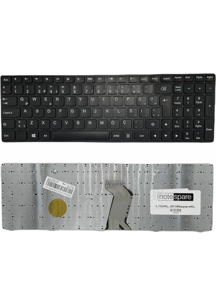 Lenovo ile Uyumlu Ideapad G710 Type 20252, G710 Type 80AH Notebook Klavye Siyah Tr