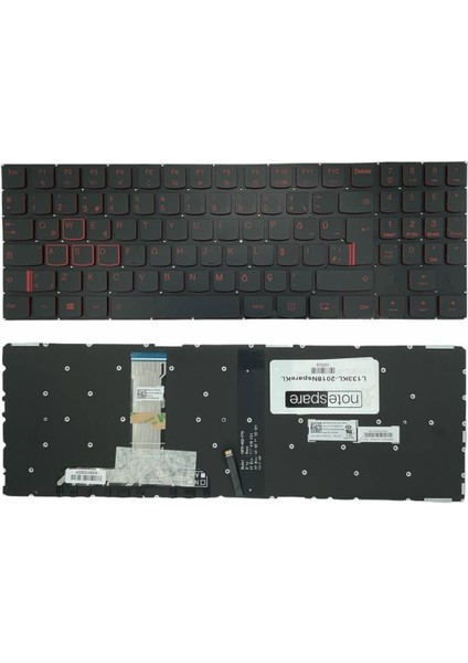 Lenovo ile Uyumlu Legion Y540-17IRH-PG0 81T3000RTX Notebook Klavye Işıklı Siyah Tr