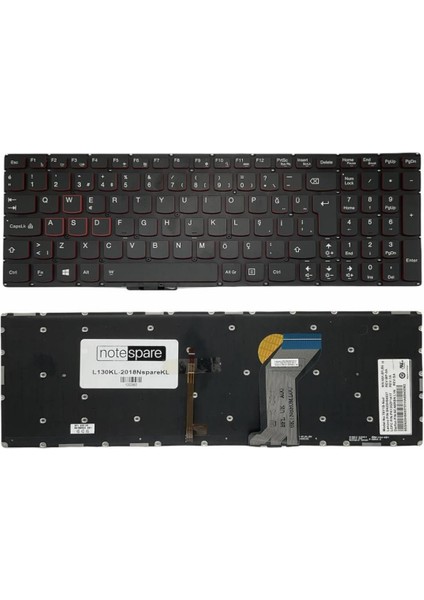 Lenovo ile Uyumlu 5CB0K37589, 5CB0K37600, 5CB0K37650 Notebook Klavye Işıklı Siyah Tr