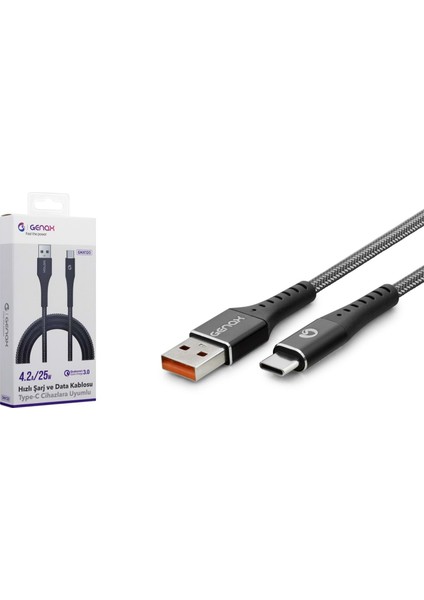 GNX120 Type-C To USB Hasır Kablo