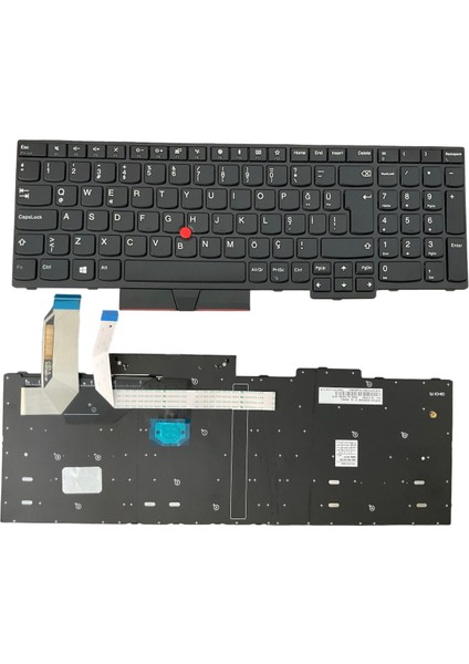 Lenovo ile Uyumlu Thinkpad E580, E585, E590, E595 Notebook Klavye Siyah Tr Çerçeveli