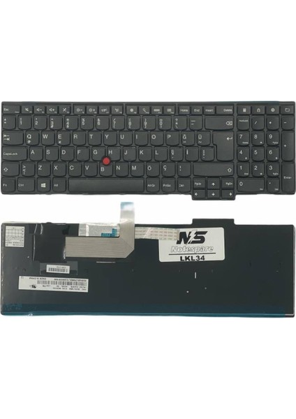 Lenovo ile Uyumlu Thinkpad E540 20C6003ATX, E540 20C6003TTX Notebook Klavye Siyah Tr