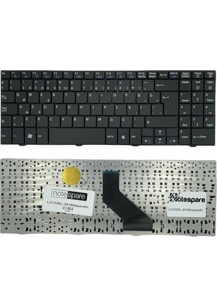 Lg ile Uyumlu R580-U.ARD5WT, R590-U.ARH2BT, R590-U.ARH4BT, R590-U.ARH5BT Notebook Klavye Siyah Tr