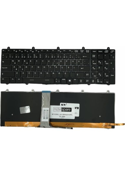 Msi ile Uyumlu GT780DXR, GT780R, GT783, GT783H, GT783R, GX780DXR Notebook Klavye Işıklı Siyah Tr