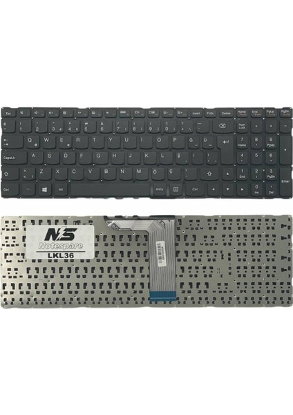 Lenovo ile Uyumlu Ideapad 700-17ISK Type 80RV, 700-15ISK Type 80RU Notebook Klavye Siyah Tr