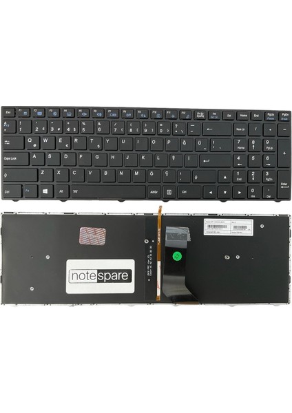 Monster ile Uyumlu Tulpar T7 V16.1.1, T7 V16.1.2 Işıklı Klavye Siyah Tr Versiyon 1 Beyaz Aydınlatmalı