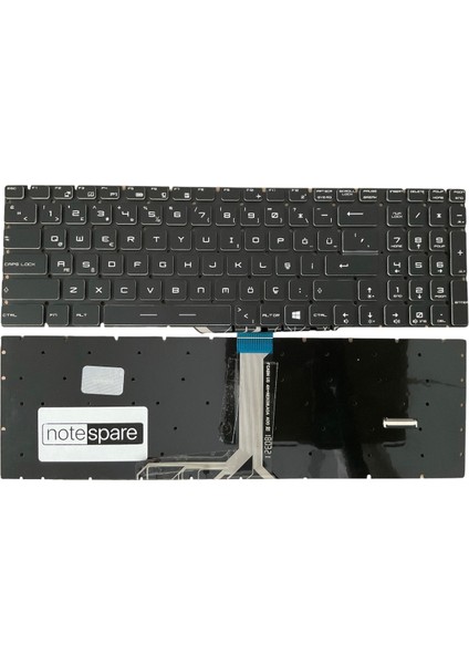 Msi ile Uyumlu GS63VR Stealth Pro 7rg Notebook Klavye Işıklı Siyah Tr Rgb Kontrollü Versiyon